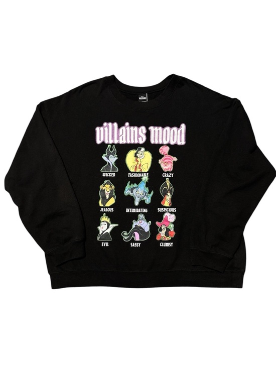 Disney Sweaters - Disney > Black 'Villains Mood' Graphic Crewneck Sweatshirt - Size XXXL 21